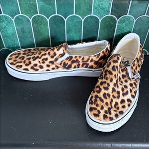 Vans Leopard Print Slip-On Sneakers